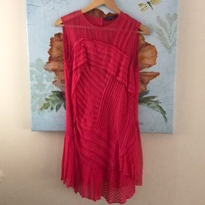 Nanette Lepore watermelon colored cocktail dress